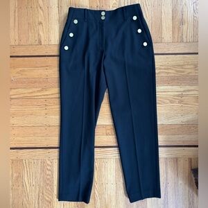 Club Monaco Black Pants with Gold Buttons
